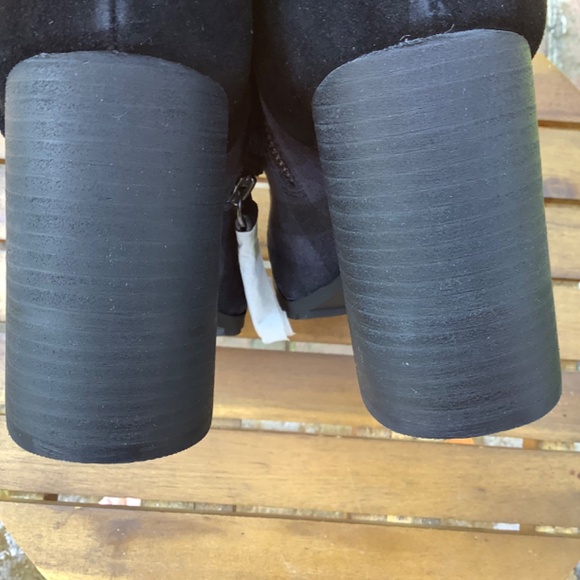 Splendid Celine High Heeled Suede Ankle Boots Black Gray Plaid SZ 9.5 NWOT - Picture 13 of 16